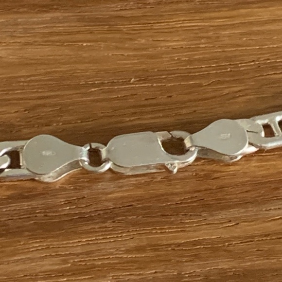 Vintage Sterling Silver .925 Mariner Chain Necklace 16” - Picture 4 of 6